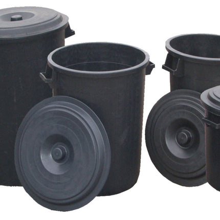 Water barrel round barrel black 120 ltr. (incl. lid)