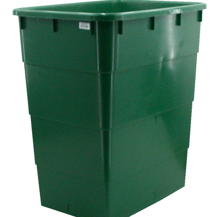 Water barrel rectangular green 200 ltr. (incl. lid)