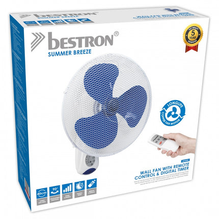 Bestron Wall fan with remote control 