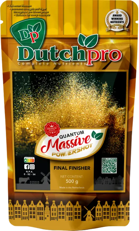 Dutch Pro Quantum Massive Powder is een extreme afbloeistimulator voor binnenkwekers.